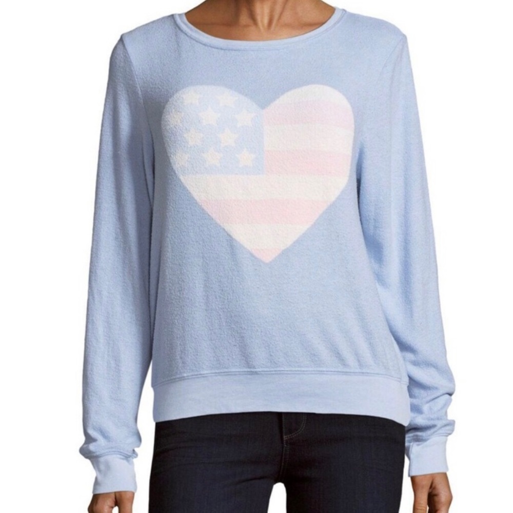 Wildfox American Flag Heart Olympics BBJ Sweatshirt